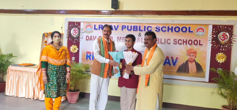 MASTER SAMBHAB MISHRA WAS FELICITED BY THE REVERED CHAIRMAN OF THE SCHOOL MANAGING COMMITTEE